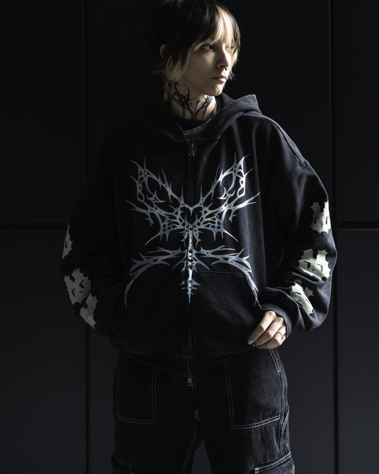 Cyber Heart Zip-Up Hoodie