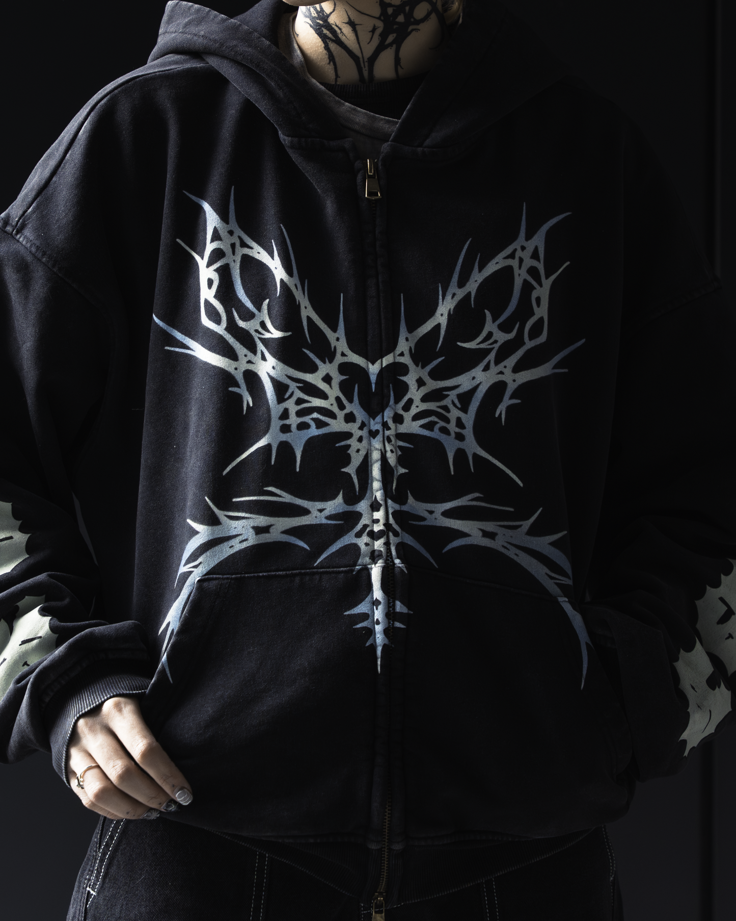 Cyber Heart Zip-Up Hoodie