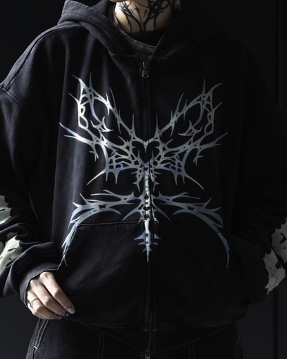 Cyber Heart Zip-Up Hoodie