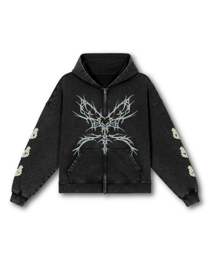 Cyber Heart Zip-Up Hoodie