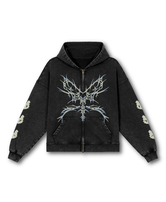 Cyber Heart Zip-Up Hoodie